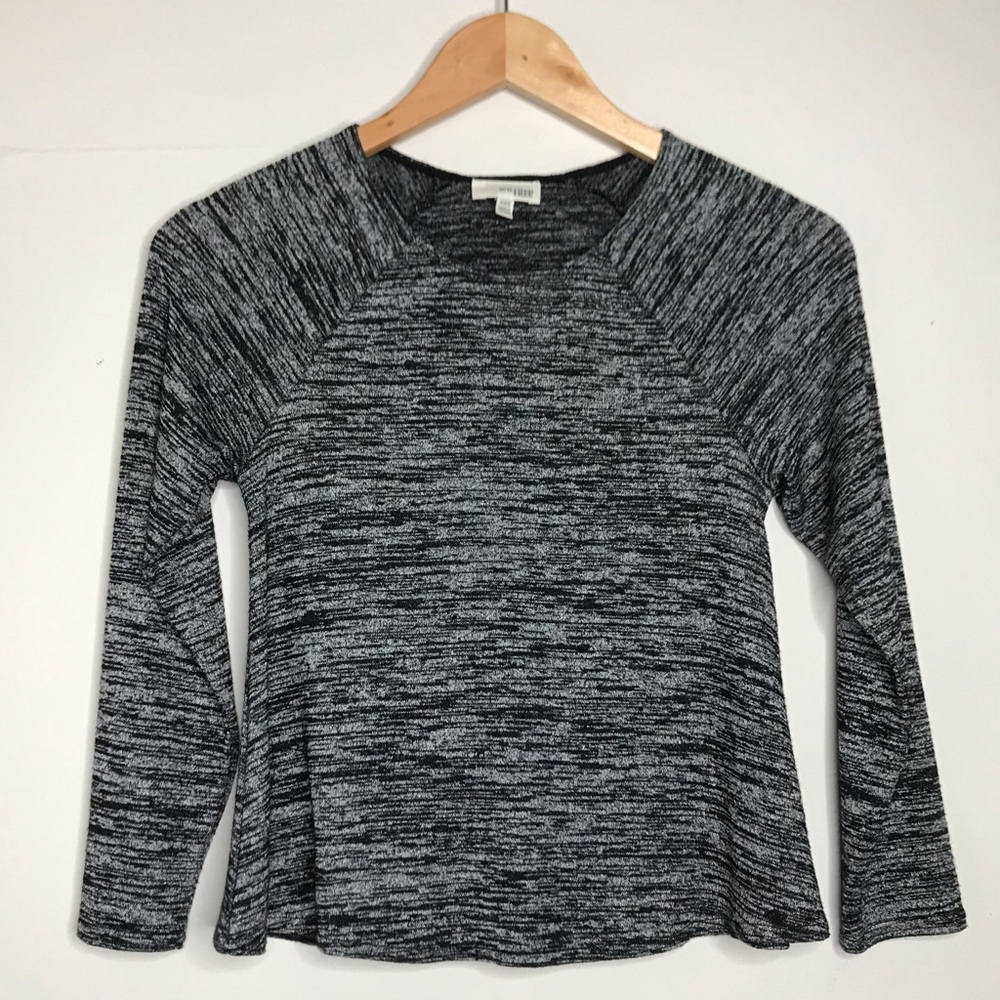 Aritzia Wilfred Nbw Brauw Black Marled T-Shirt